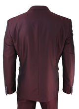 Traje de esmoquin para hombre color vino