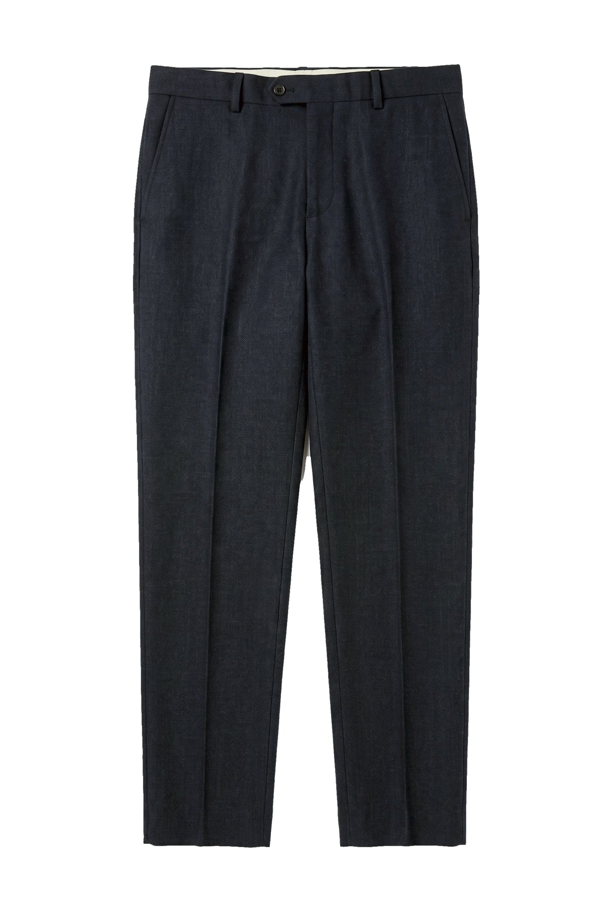 Oscar - Pantalones de tweed de mezcla de lana azul marino para hombre