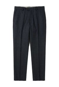Oscar - Pantalones de tweed de mezcla de lana azul marino para hombre