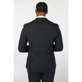 Oscar - Blazer de tweed de mezcla de lana azul marino para hombre