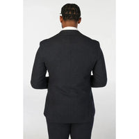 Oscar - Blazer de tweed de mezcla de lana azul marino para hombre