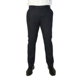 Oscar - Pantalones de tweed de mezcla de lana azul marino para hombre