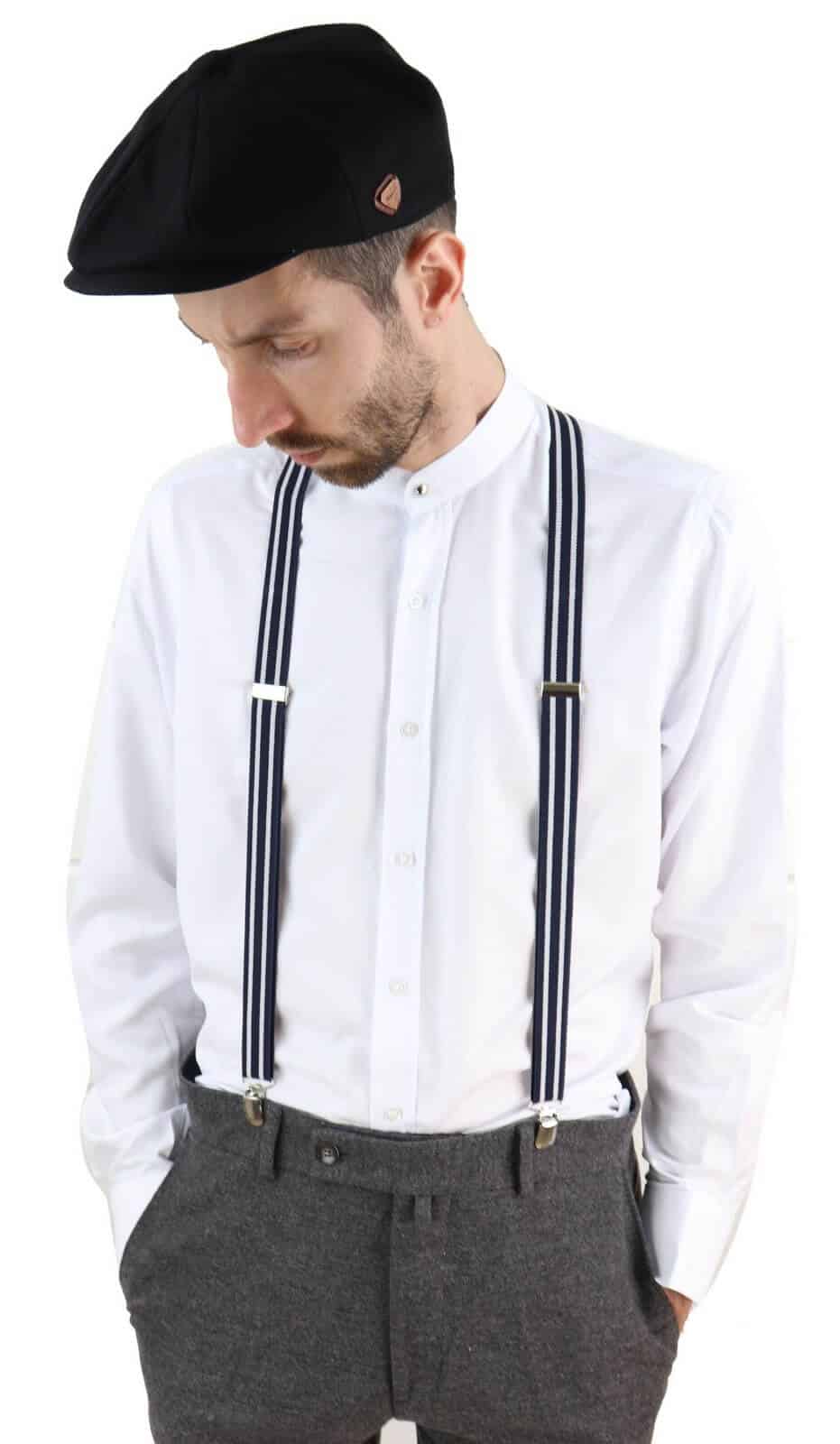 Tirantes clásicos de rayas para hombre