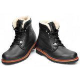 P03 Aviator - Botines de cuero negro para hombre