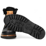 P03 Aviator - Botines de cuero negro para hombre