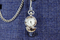 Traje de hombre de tweed azul de 3 piezas a cuadros, reloj de bolsillo, corte entallado, estilo Peaky Blinders.