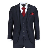 Parker - Blazer azul marino de corte entallado para hombre