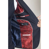 Parker - Blazer azul marino de corte entallado para hombre