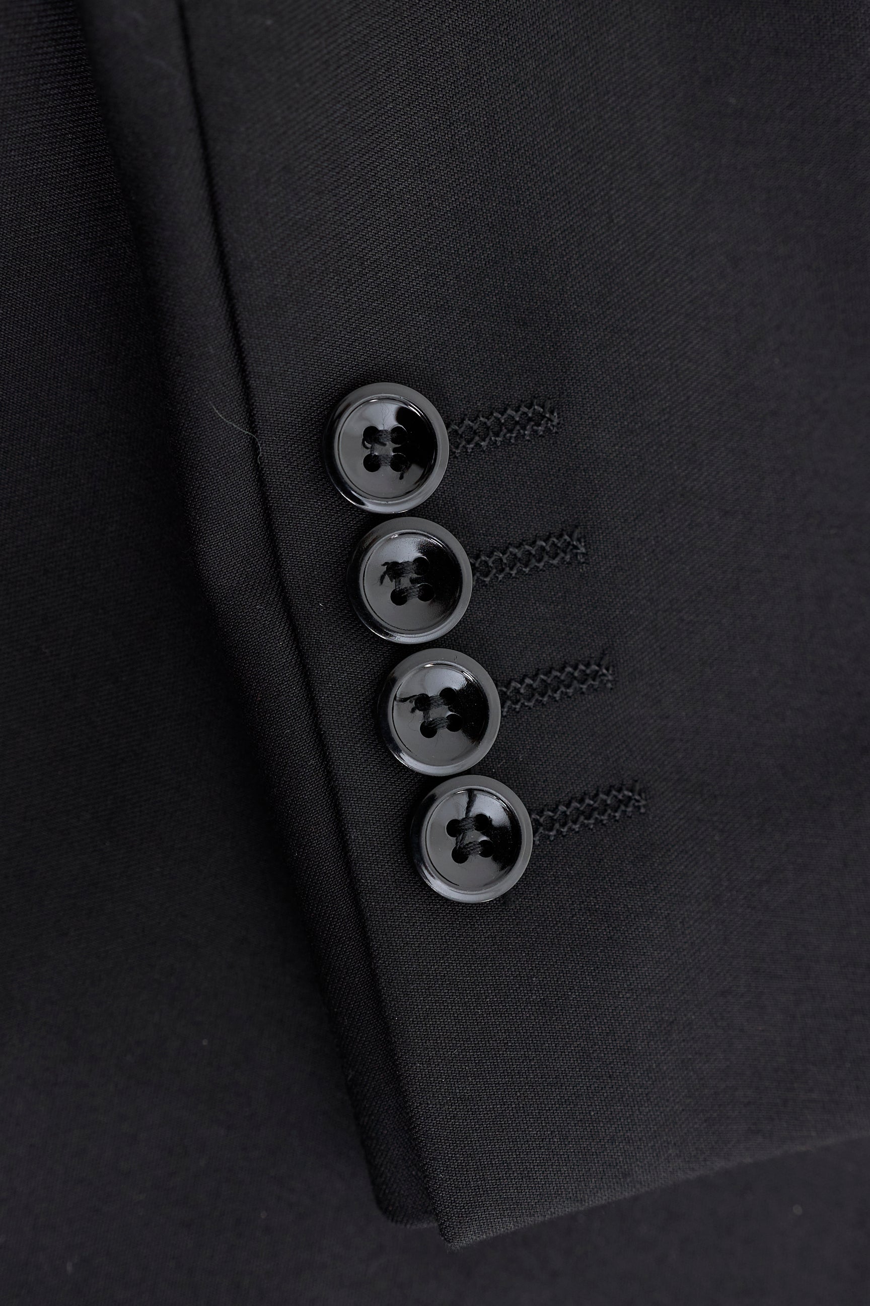 Paul Andrew Parker - Traje completo de hombre de 3 piezas negro, corte entallado, estilo clásico, ideal para porteros, funerales y luto.