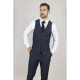 Chaleco Parker azul marino de corte entallado para hombre