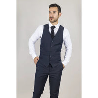 Chaleco Parker azul marino de corte entallado para hombre