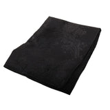 Set de regalo para hombre: pajarita negra, pañuelo de bolsillo y gemelos.