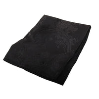 Set de regalo para hombre: pajarita negra, pañuelo de bolsillo y gemelos.
