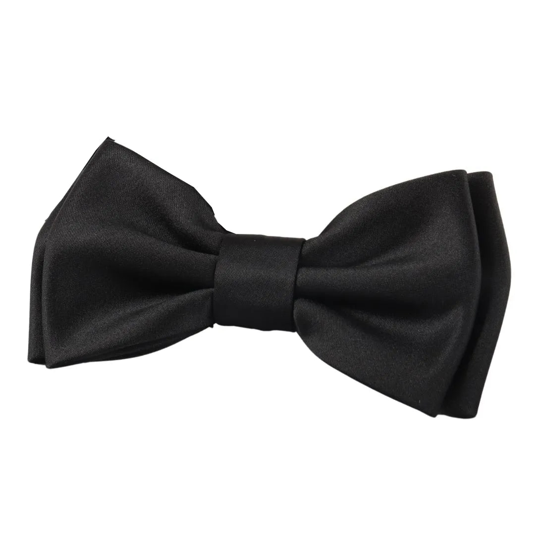 Conjunto de regalo para hombre: pajarita, pañuelo de bolsillo, gemelos, color negro.