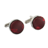Set de regalo para hombre: pajarita, pañuelo de bolsillo, gemelos y corbata de moño color vino.