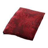 Set de regalo para hombre: pajarita, pañuelo de bolsillo, gemelos y corbata de moño color vino.