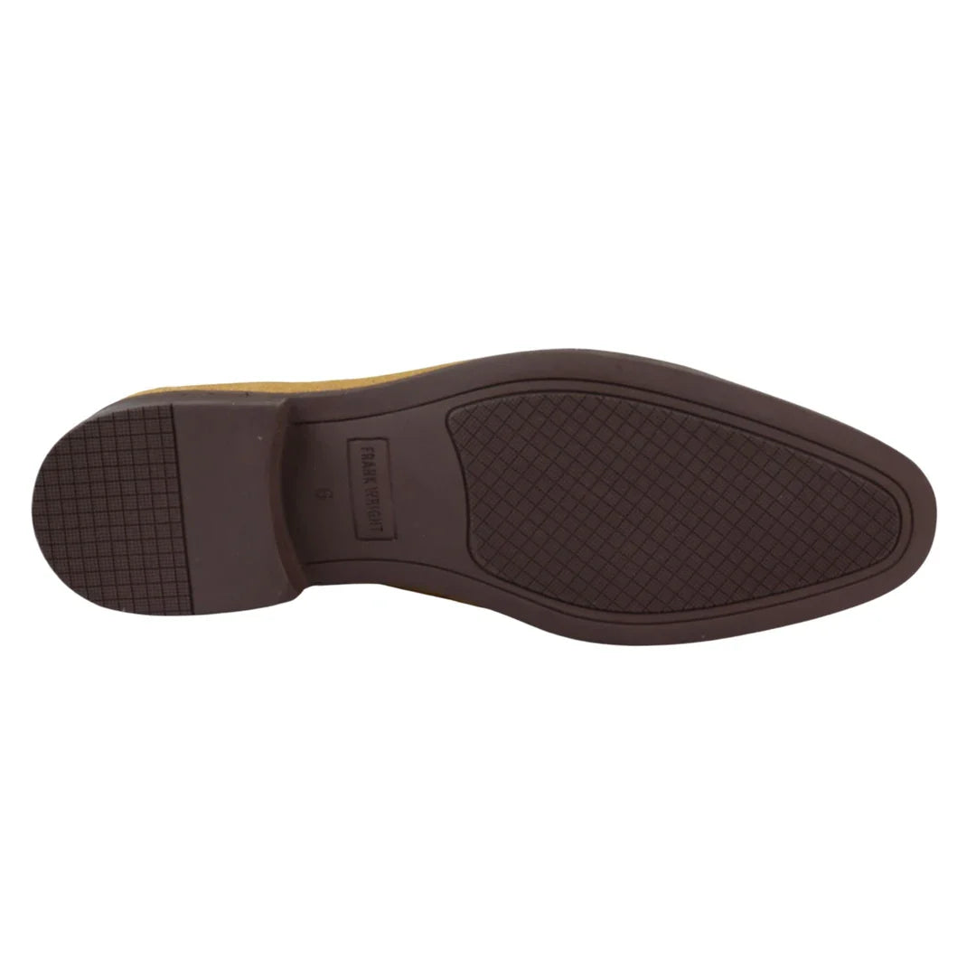 Zapatos mocasines para hombre color tostado con borlas, de gamuza auténtica, elegantes, informales, para conducir, clásicos.