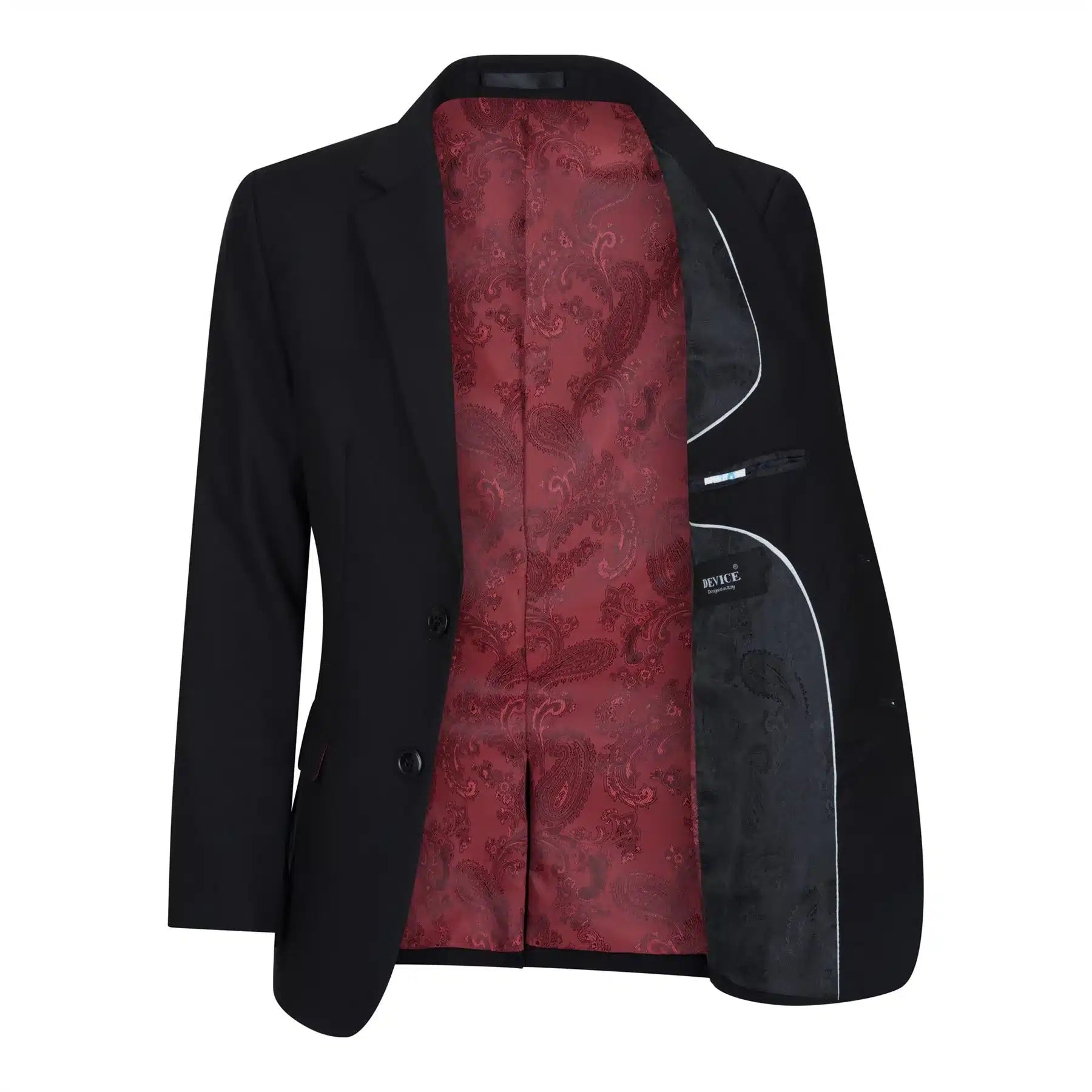 Traje completo de 3 piezas negro para niño, corte entallado, clásico para bodas, lutos y funerales.