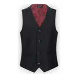 Traje completo de 3 piezas negro para niño, corte entallado, clásico para bodas, lutos y funerales.