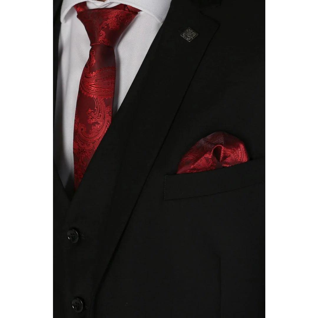 Parker - Blazer negro liso para hombre