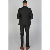 Parker - Blazer negro liso para hombre