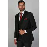 Parker - Blazer negro liso para hombre