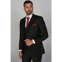 Parker - Blazer negro liso para hombre