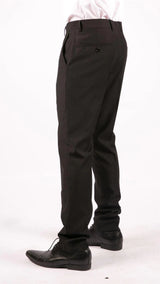 Parker - Pantalones negros lisos para hombre