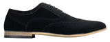 Zapatos brogue de ante para hombre Patron 238, estilo casual elegante, en rojo, marrón, azul marino y negro, con cordones, estilo retro.