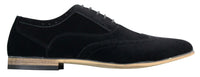 Zapatos brogue de ante para hombre Patron 238, estilo casual elegante, en rojo, marrón, azul marino y negro, con cordones, estilo retro.