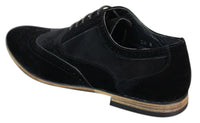 Zapatos brogue de ante para hombre Patron 238, estilo casual elegante, en rojo, marrón, azul marino y negro, con cordones, estilo retro.