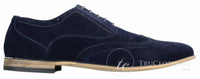 Zapatos brogue de ante para hombre Patron 238, estilo casual elegante, en rojo, marrón, azul marino y negro, con cordones, estilo retro.