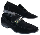 Patron 239 Zapatos de ante para hombre, mocasines con hebilla, estilo casual elegante, azul marino, marrón, negro, PU