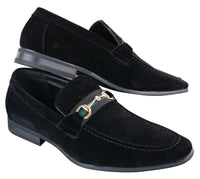Patron 239 Zapatos de ante para hombre, mocasines con hebilla, estilo casual elegante, azul marino, marrón, negro, PU