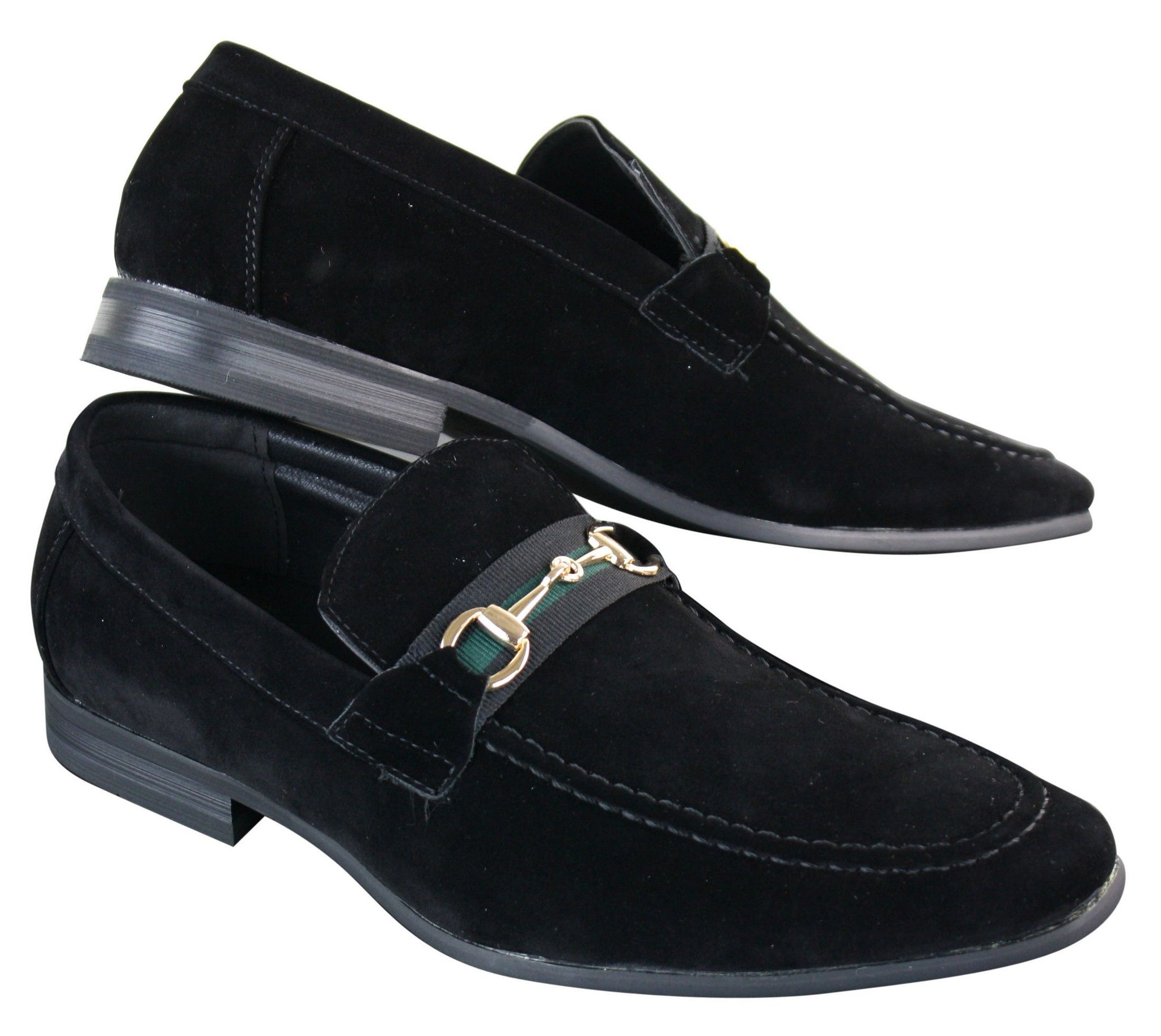 Patron 239 Zapatos de ante para hombre, mocasines con hebilla, estilo casual elegante, azul marino, marrón, negro, PU