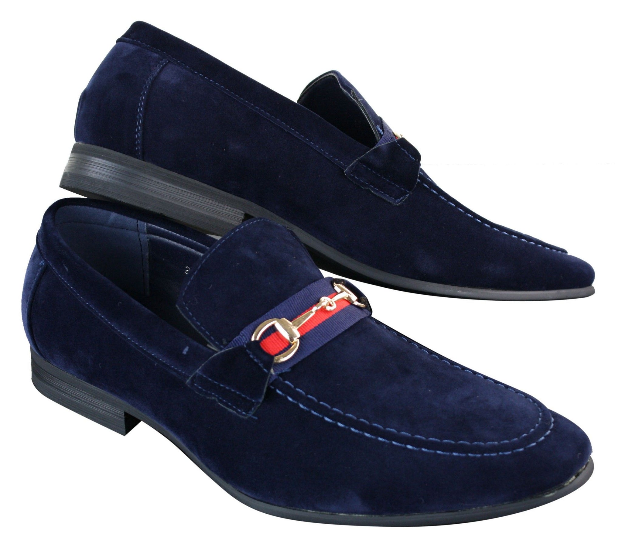 Patron 239 Zapatos de ante para hombre, mocasines con hebilla, estilo casual elegante, azul marino, marrón, negro, PU