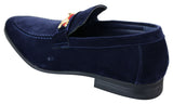 Patron 239 Zapatos de ante para hombre, mocasines con hebilla, estilo casual elegante, azul marino, marrón, negro, PU