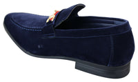 Patron 239 Zapatos de ante para hombre, mocasines con hebilla, estilo casual elegante, azul marino, marrón, negro, PU