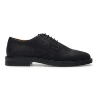Pedro - Zapatos Derby de hombre con cordones, acabado mate en ante negro