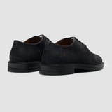 Pedro - Zapatos Derby de hombre con cordones, acabado mate en ante negro