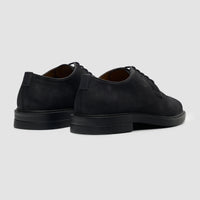 Pedro - Zapatos Derby de hombre con cordones, acabado mate en ante negro