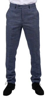 Phantom - Pantalones de cuadros azules para hombre