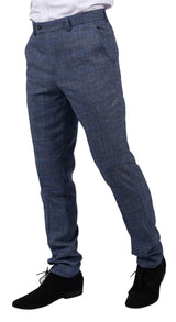 Phantom - Pantalones de cuadros azules para hombre
