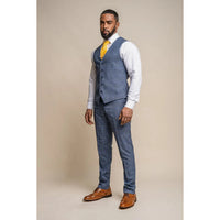 Chaleco de cuadros azules para hombre Phantom