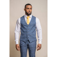 Chaleco de cuadros azules para hombre Phantom