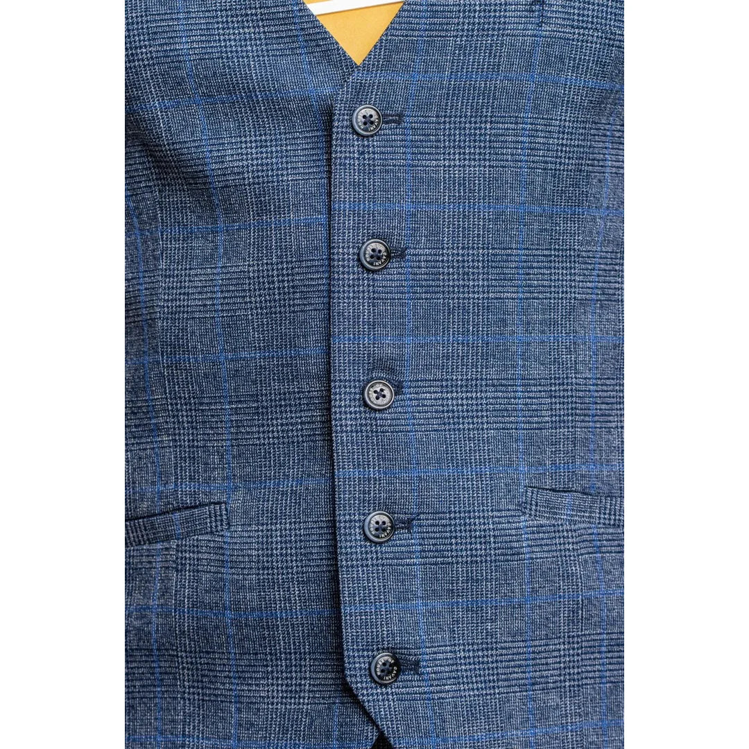 Chaleco de cuadros azules para hombre Phantom
