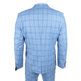 Plowman - Blazer a cuadros azul claro para hombre