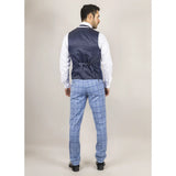 Plowman - Chaleco a cuadros azul claro para hombre