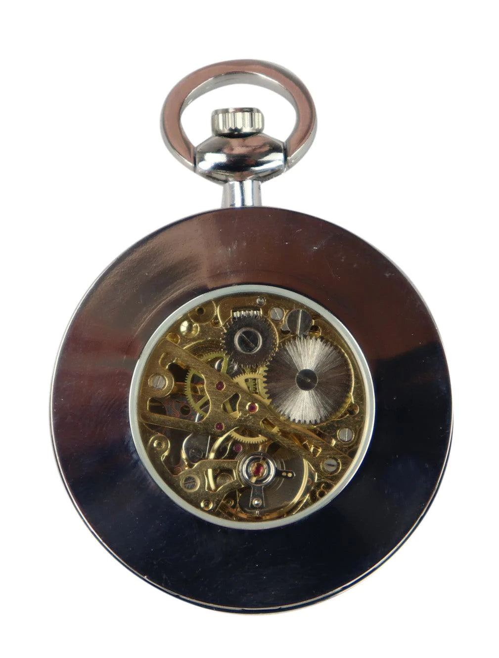 Reloj de bolsillo automático mecánico vintage de plata