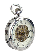 Reloj de bolsillo automático mecánico vintage de plata